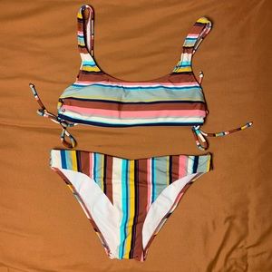 No Boundaries Colorful Cheeky Bikini Medium